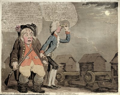 John Bull Disturbato, o Le Oche che Allarmano il Campidoglio, pubblicato da Hannah Humphrey da James Gillray